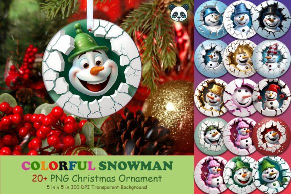 3D Snowman Breakout Ornament Bundle