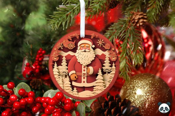 Bringing Holiday Magic to Life with the Santa Claus 3D Christmas Ornament 1 Design