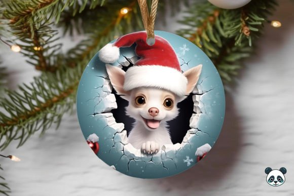 Chihuahua 3D Christmas Ornament 1: A Unique Digital Design for Creative Entrepreneurs