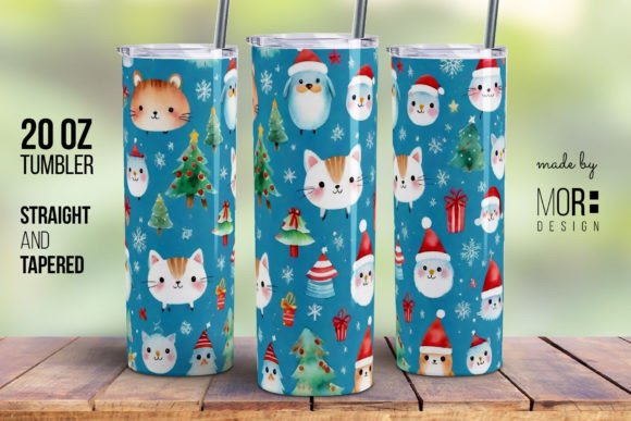 Christmas Pattern Tumbler Wrap PNG 1