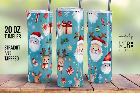 Christmas Pattern Tumbler Wrap PNG 3: A Festive Solution for Custom Tumbler Designs