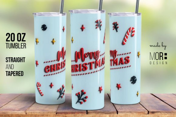 Christmas Tumbler Wrap 20oz Skinny 15