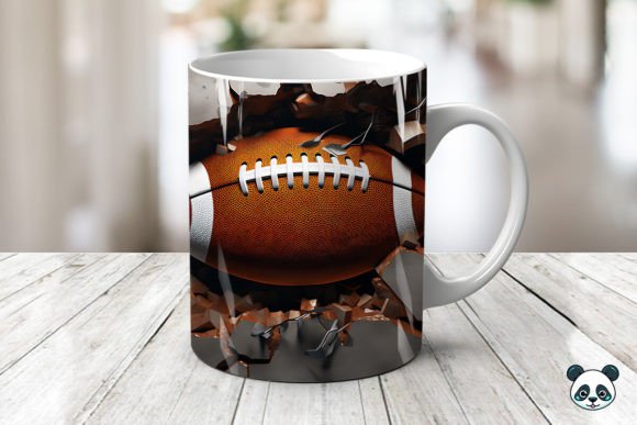 Elevate Designs with 3D American Football Mug Wrap