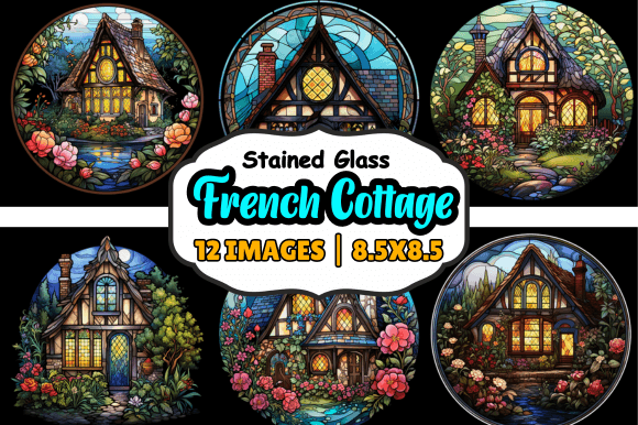 Evaluating the Stained Glass French Cottage Digital Asset Pack for Creative Projects