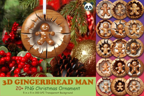 Gingerbread Man 3D Ornament Bundle: A Creative and Practical Resource for Designers and Entrepreneurs
