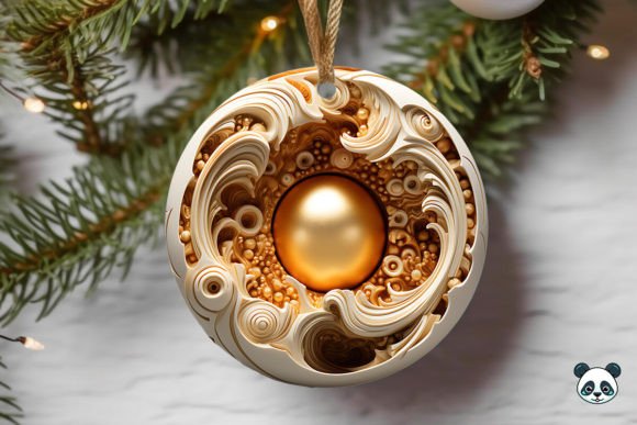 Gold Ornament 3D Christmas Ornament