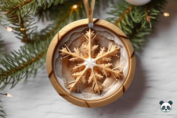 Gold Snowflake 3D Christmas Ornament