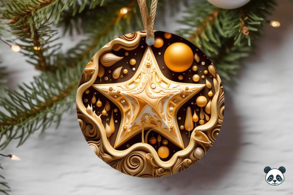 Gold Star 3D Christmas Ornament: A Versatile Design for Creative Projects