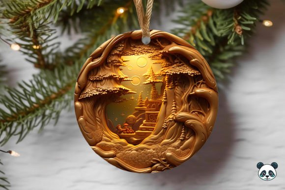 Gold Stocking 3D Christmas Ornament: A Versatile Digital Design for Creative Projects