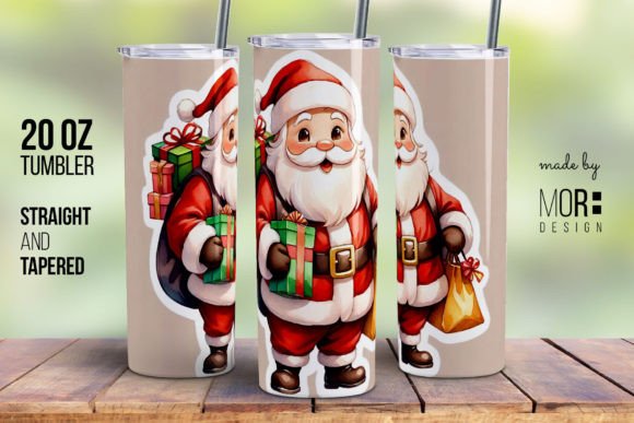 Santa Tumbler Wrap Christmas Tumbler