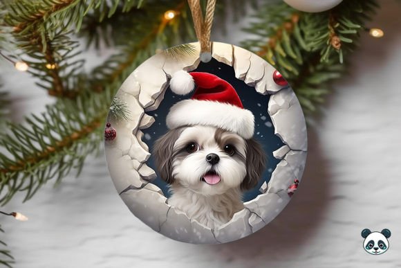 Shih Tzu 3D Christmas Ornament 1: A Strategic Design for Creative and Business Use