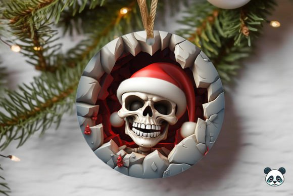 Skeleton 3D Christmas Ornament