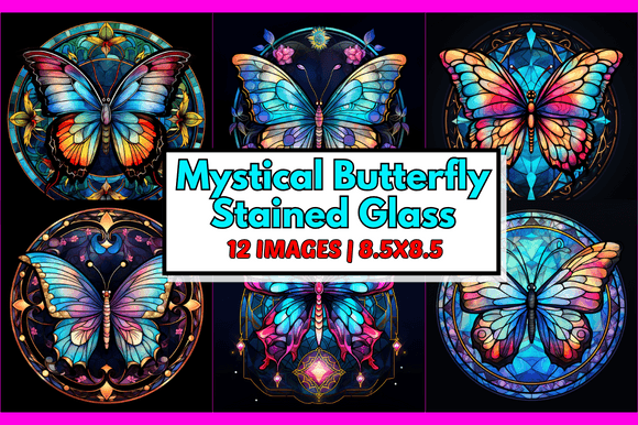 Unlocking Creativity with Mystical Butterfly Stained Glass Digital Designs